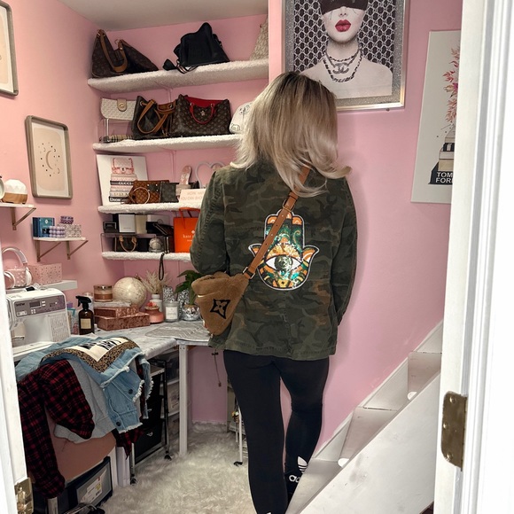 Vintage army hamsa jacket - Picture 3 of 8